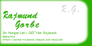 rajmund gorbe business card